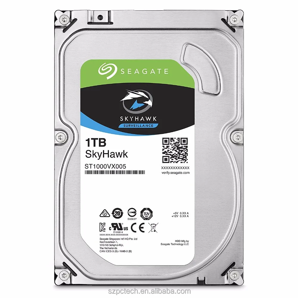 ST SkyHawk 1TB жесткий диск для видеонаблюдения-SATA 6 Гб/с 64 Мб кэш-памяти 3,5 дюйма внутренний диск (ST1000VX005)