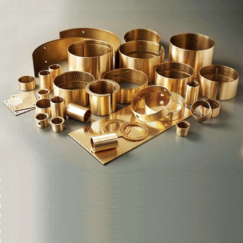 Copper Straight Sleeve Wear-resistant Flange Copper Bushing high-Strength Brass Tin Bronze Bearing Bushing Processing