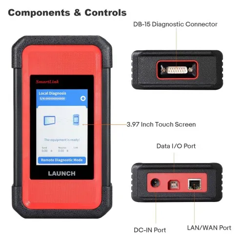 Newest Launch X431 Pad V Pad 5 OBD2 Scanner Diagnostic Tool With New Smartlink C Support ECU/ECM Online Program Topology Map