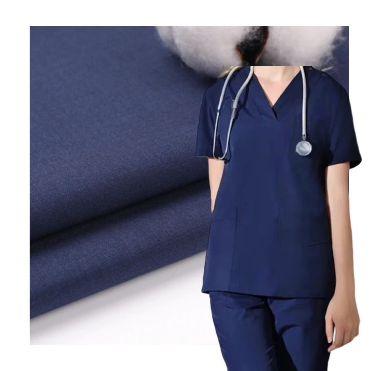 68% полиэстер, 29% вискоза, 3% г/м2, эластичная ткань для больничной униформы