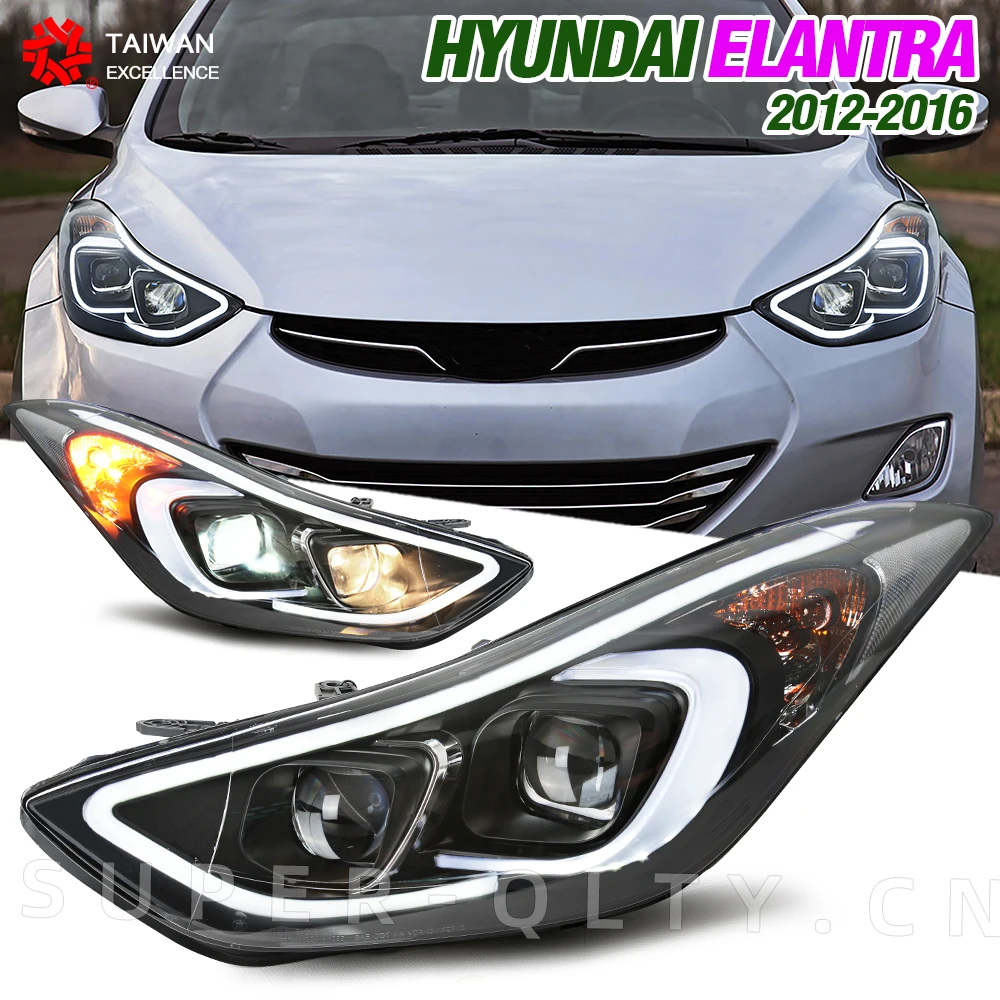 Super Q  for hyundai elantra 2012-2018 wholesales modified headlamp  led headlight
