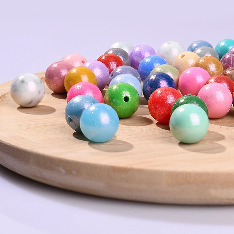 Hot Sale Diy Bulk Focal Silicon Bead Soft Material Chewable Round Silicone Beads