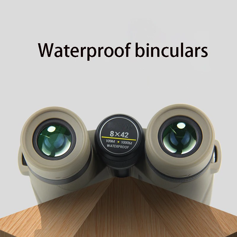 8X42/10X42 IPX7 Nitrogenous Waterproof Binoculars Long Range High Quality Metal Focusing Wheel Telescope for Bird Watching