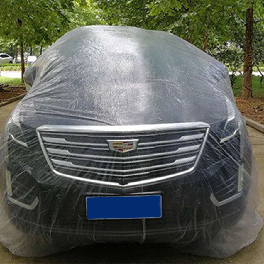 Высококачественная простая в использовании одноразовая прозрачная Пылезащитная Водонепроницаемая полиэтиленовая Защитная крышка для автомобиля SUV