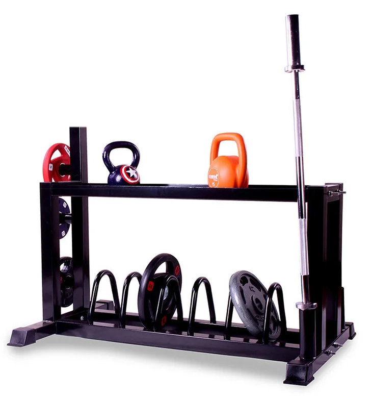 Hot Sale 2 Layer Kettlebell Storage Equipment Rack Use Storage Rack Commercial  Barbell Weight Stand Dumbbell Rack