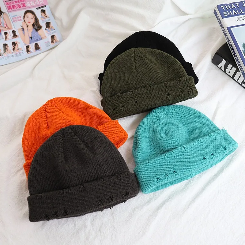 High Quality Adult Colorful Wholesale Custom Logo Winter Beanie Cap Cheap Price Beanie Caps