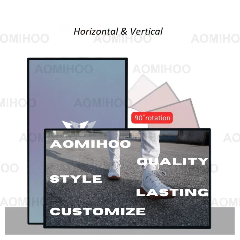 CMS Controlled Wall Mounted Advertising Boards With Touch Screen