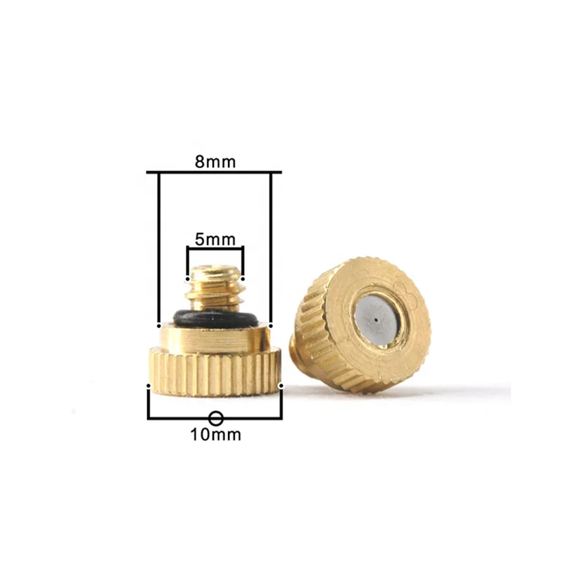 
Brass Misting Nozzles Replacement Heads for Garden Patio Lawn Landscaping Dust Control and Outdoor Cooling Mister System 