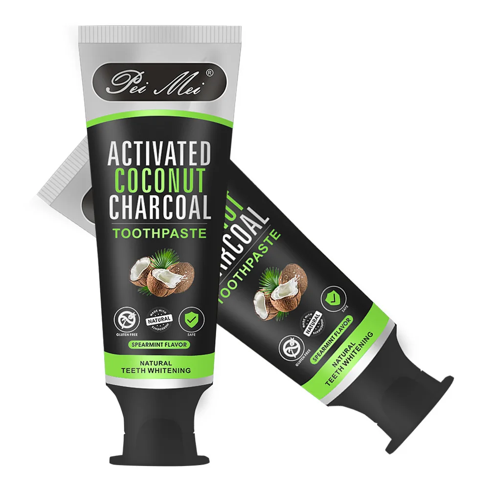 
100g Natural Teeth Care Organic Removes Stains Bad Breath Whitening Coconut Charcoal Toothpaste 