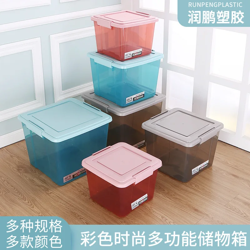 Multifunction Big Heavy Duty Clear Large Organizer Stackable Transparent Plastic Cloths Storage Box