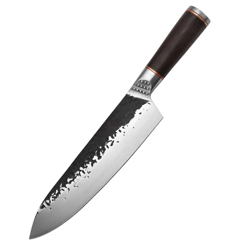 Лучший продавец, ножи для кухни, 8 дюймов, японский нож из нержавеющей стали 5Cr15mov ручной работы, кованый дамасский нож