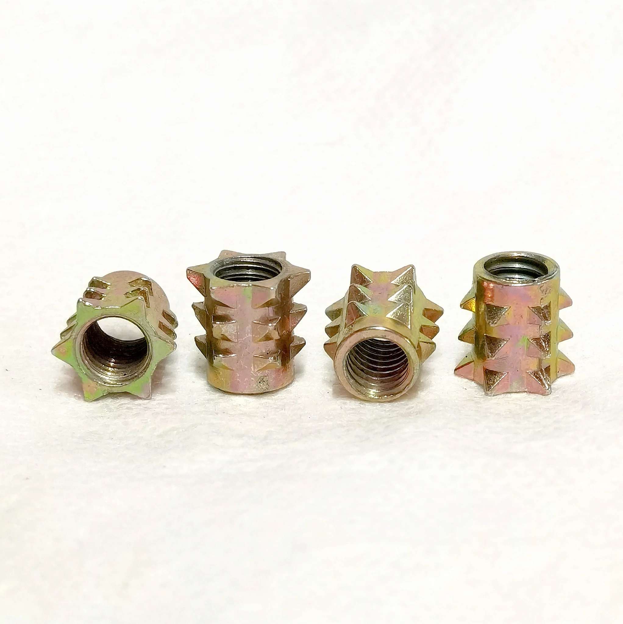 M6*10 Zinc Alloy Thorn Mother Embedded Nut Laminate Link Inner And Outer Teeth Furniture Hardware Accessories inset nut