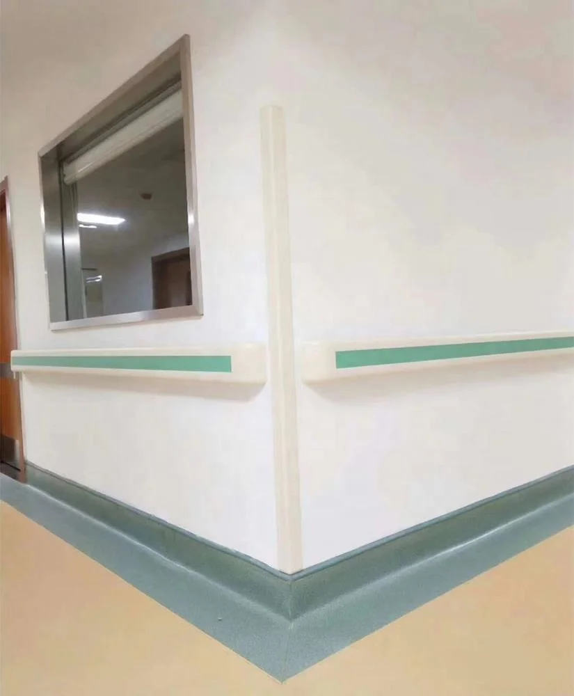 Hospital Corridor low price wpc pvc plastic handrails