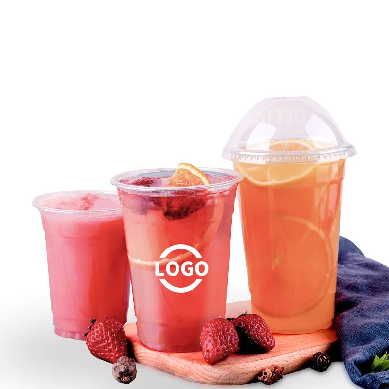 Popular Hot Sell Plastic Drinking Cup Wholesale Bubble Tea Plastic Cup 20oz Plastic Takeout Cup