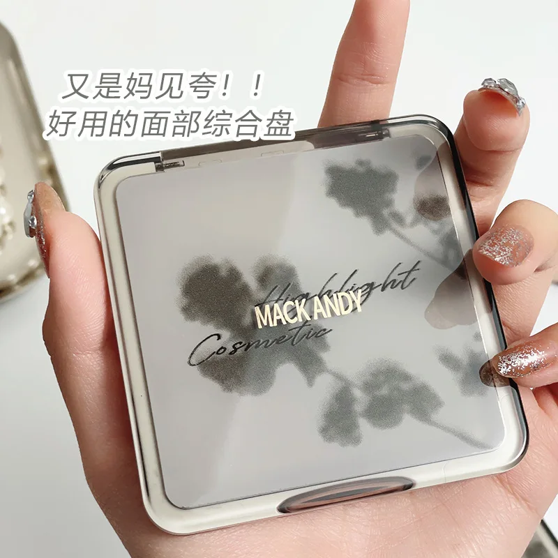 comprehensive plate matte brightening shadow nose shadow eye shadow pearlescent thin and glittering four colors contour compact