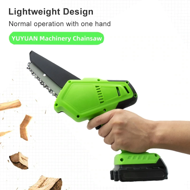 Whole Set Electric Chainsaw Handheld Electric Chain Saws Tree Wood Cutting Machine Cordless Electric Chainsaw Battery