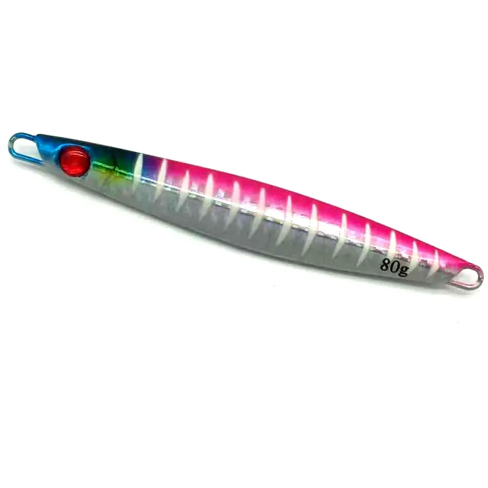 Custom oem  80g  metal jigging lure  japan metal jig rigged lure