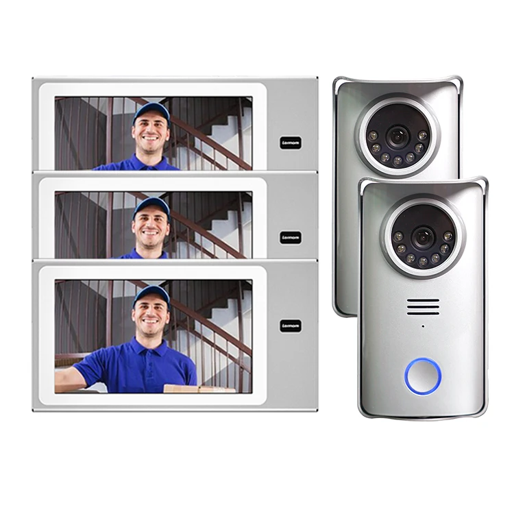home video phone 7" TFT 4 wire video doorbell cmos camera pheehole video door phone with HD camera