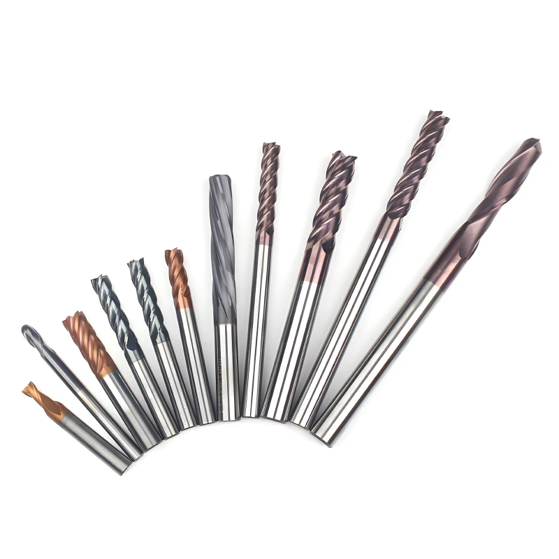 HRC 45-65 carbide end mill cnc tool milling cutter for steel