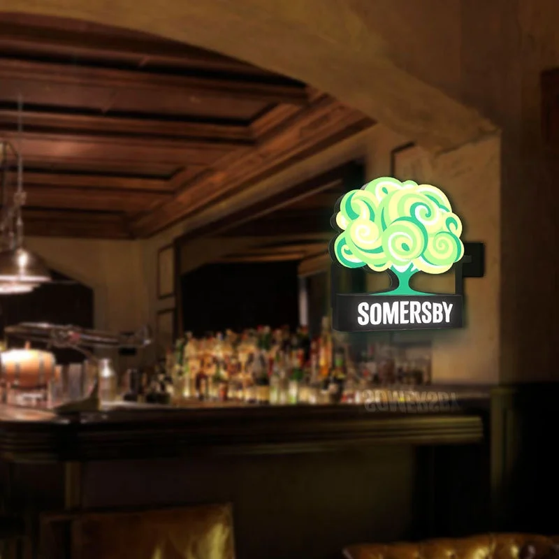 Custom shape  OUTDOOR STREET light box for beer drink smoke wine led advertising display for SOMERSBY LOGO SIGN
