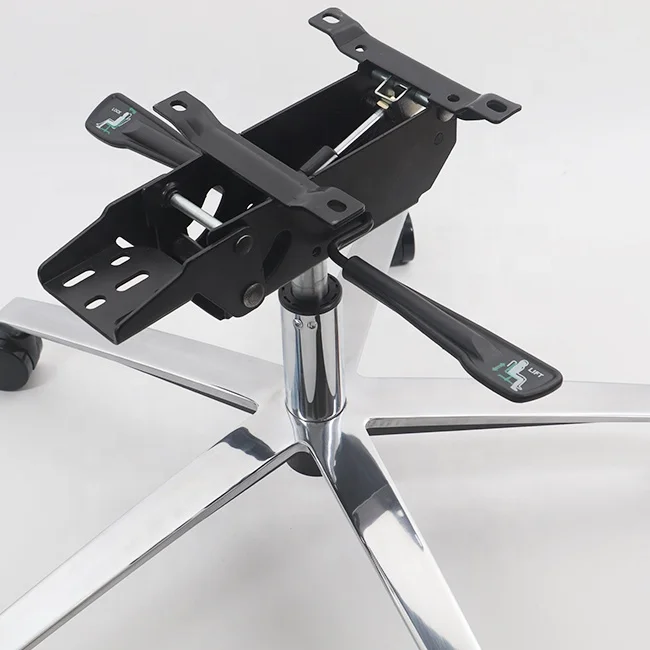 Chrome Leg Aluminum Alloy Rotate Chair Mesh Bases Office chair parts