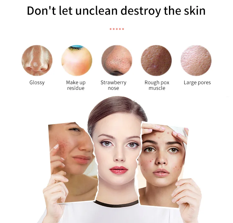 2021 2022 Mini facial brush electric rotate wash silicone facial cleansing brush