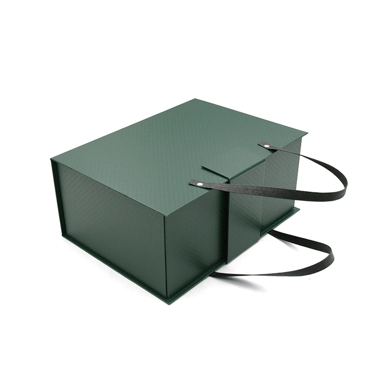 Manufacturer Cardboard Suitcase Packaging Box Red Color Custom Paper Kraft Pink Paper Gift Box With Magnetic Lid Handle shopping