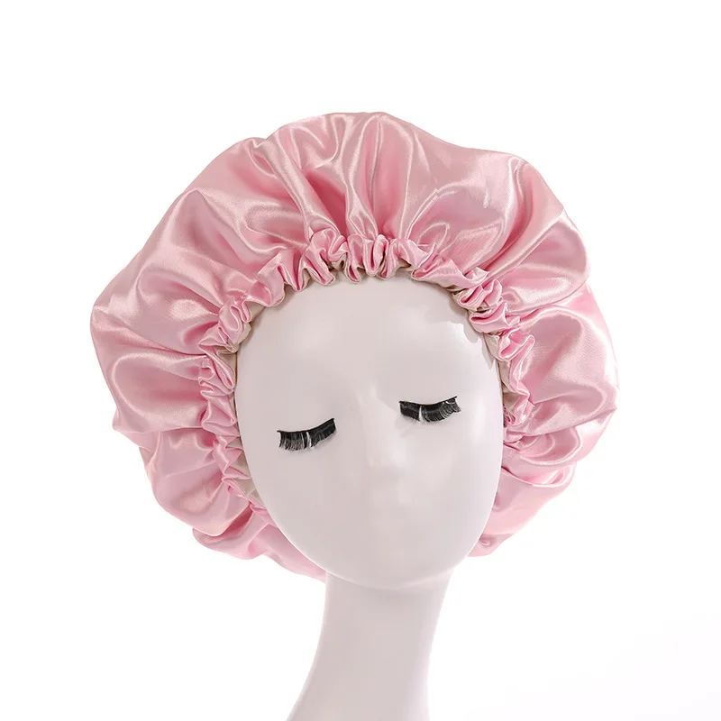 womens soft bonnet en satinsilk satin bonnet hair cover sleep cap cheveux africain adjustable satin silk hair bonnet