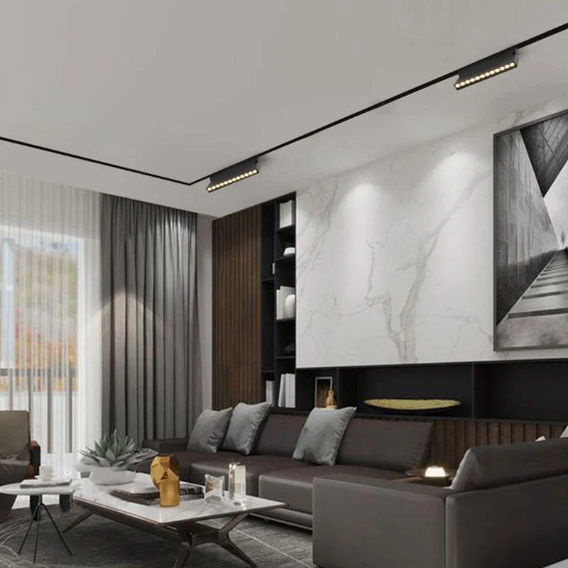 Remote Control Grille spot light Tuya Ziggbe 6w 12w 18W Magnetic Set Pendant Lamp Linear Rail 48V LED Magnetic Track Light