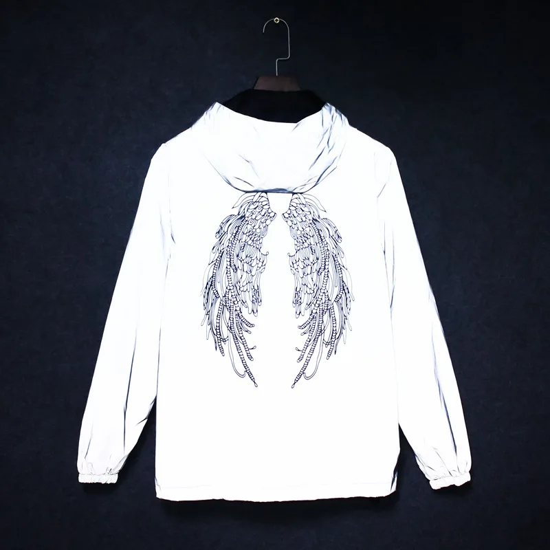 Bulk Wholesale Mens Running Reflective Jacket With Print