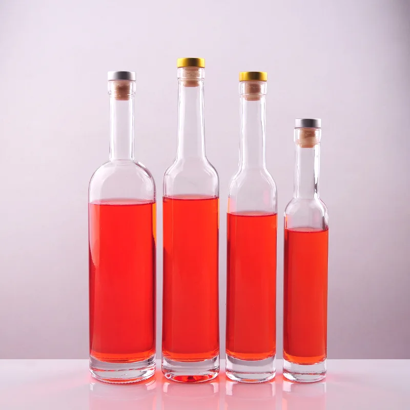 Wholesale 750ml Glass Wine Liquor Bottle Glass Brandy Gin Rum Tequila Vodka Spirits Bottle With Lid