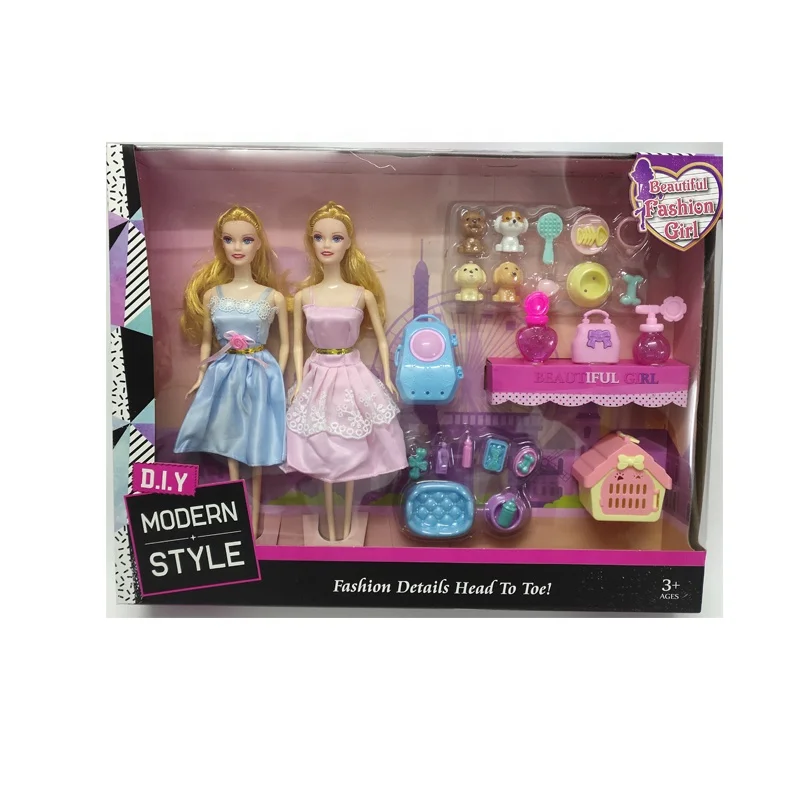 Wholesale Fashion BJD 11 Inches Barbiess Dolls Dollhouse Make Up Dress Outfits Furniture Diy Game For Girl Doll Toy