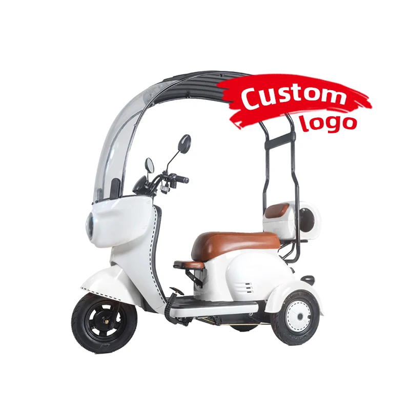 Hot Sale Customized Electric Rickshaw Tricycle Car 48V/60V 600W With Trunk Leisure Adult Tricycle Electric