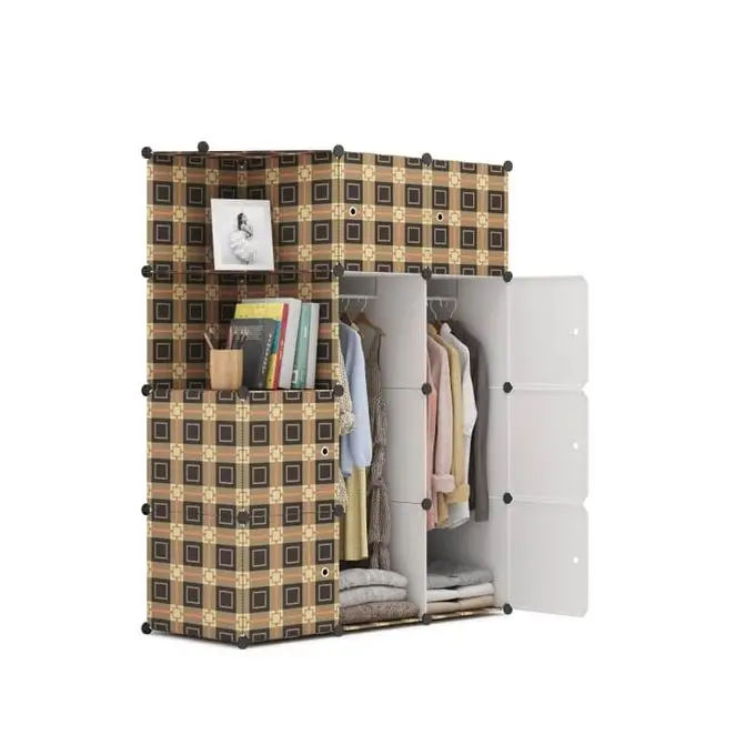 High Quality Diy Plastic Waterproof Foldable Wardrobe Shoe Organizer 16 Doors Plastic Wardrobe For Adult