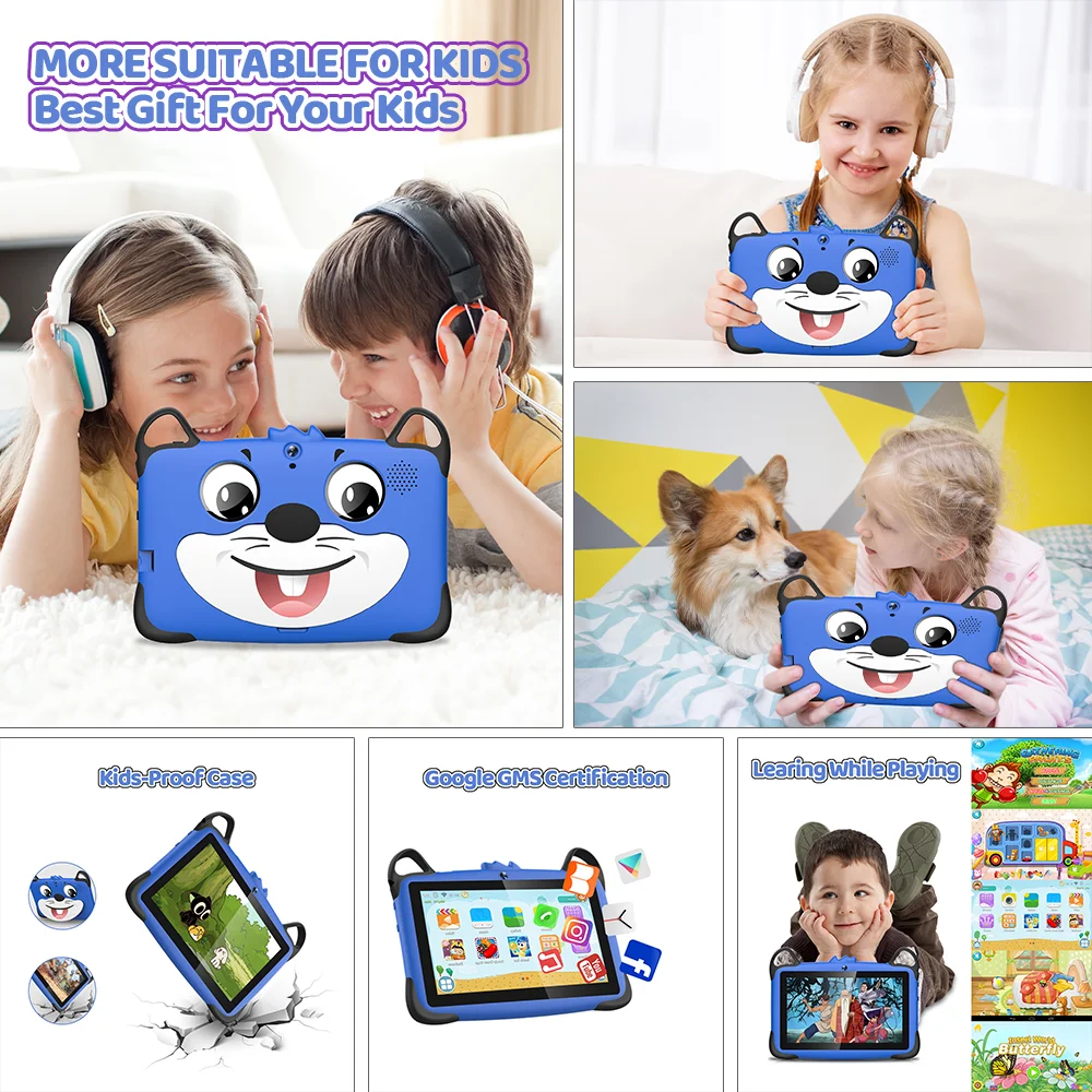 The Puzzle game parental control Eye protection cheap kids android7 rugged tablet 7 inch tablet pc for children toy kids tablet