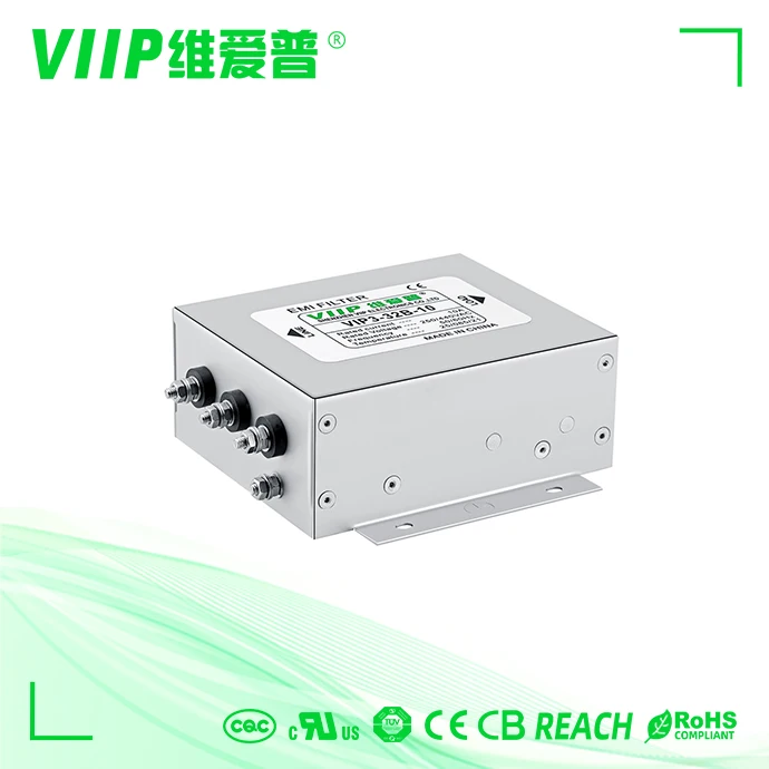 380/440VAC, Screw connection, 3 phase power line noise filter  with low pass EMC filter