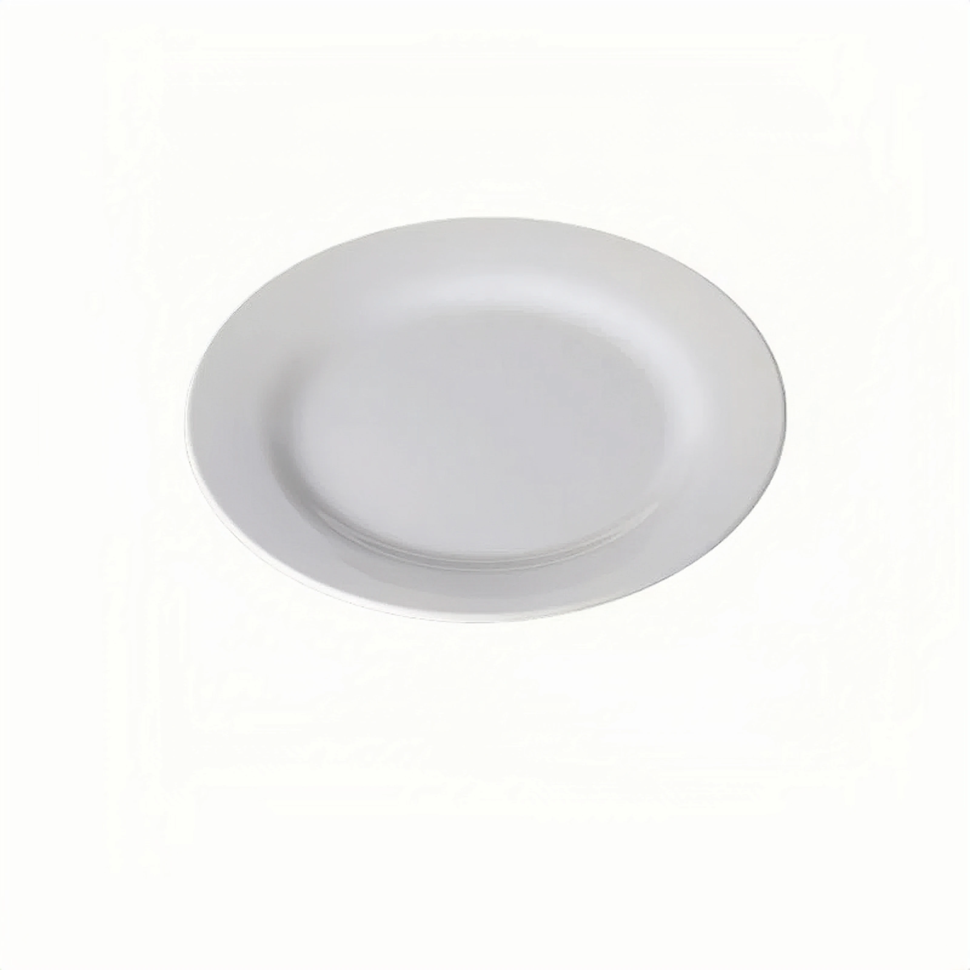Round Melamine Dinner Plate, White Lightweight Plates for kitchen,camping,salad,appetizer, Dinner Plates Set