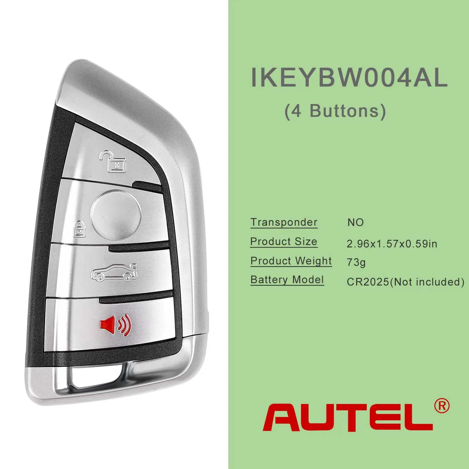 Autel IKEYBW004AL Universal Smart Key for BMW, 4 Buttons Remote for MaxiIM KM100 Key Programmer Tool