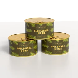 High Quality Customizable Patterned Aluminum Metal Pop-Top Can  Wholesale Candle Tin Jar for Candle Making for CHRISTMAS