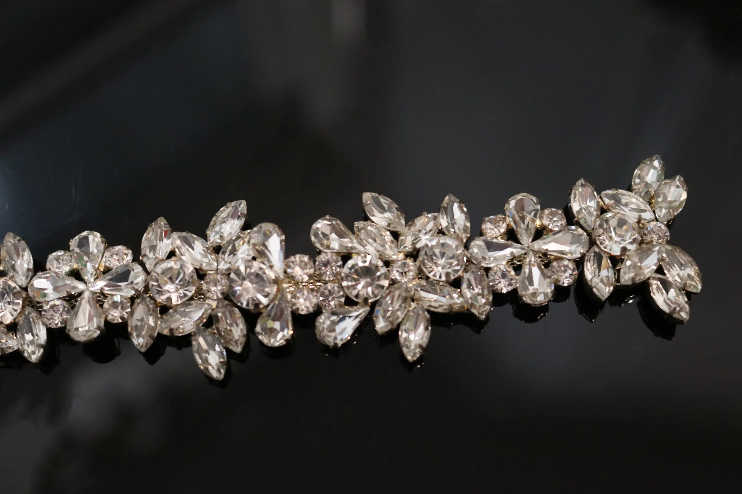 Cadenas De Diamante Shiny Copper Based Crystal Rhinestone Chain Trim for Dress Decoration
