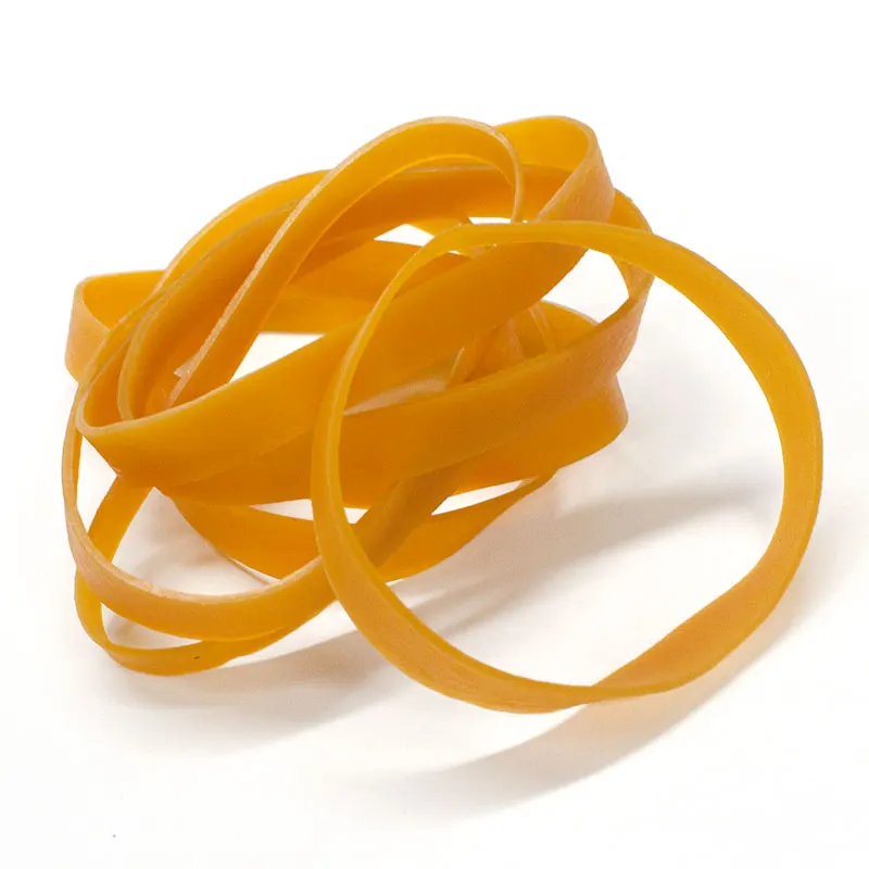 Wholesale rubber bands For Office Stationery Diameter 70 mm yellow High Quality high elasticity Rubber Band
