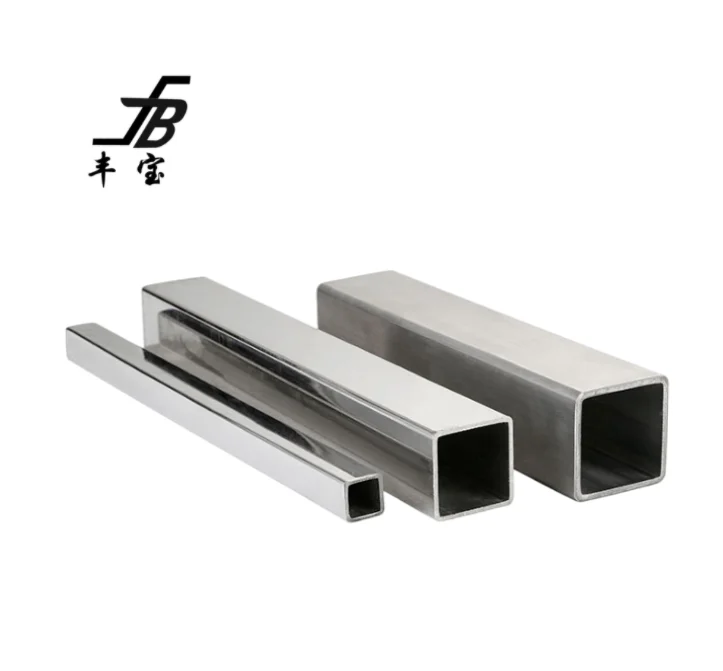 Square stainless steel pipe ASTM 201 304 316 321 904L Customizable size stainless steel tube