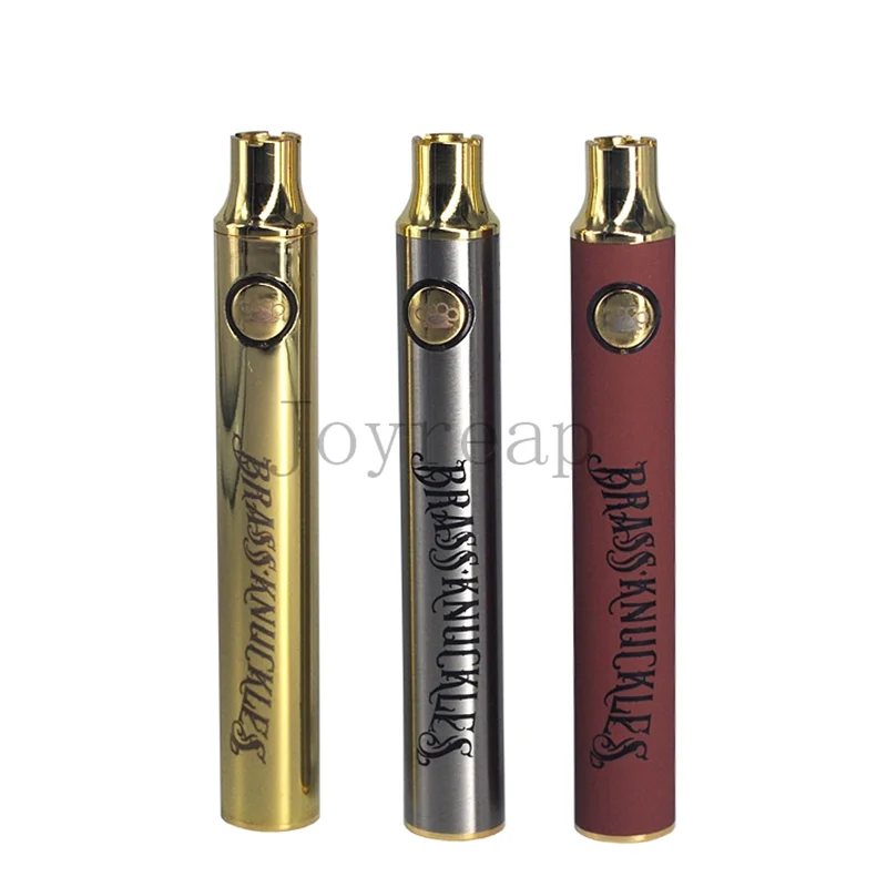 Wholesale 510 Thread Rechargeable battery CBD Vape Pen brass knuckle battery  cart battery
