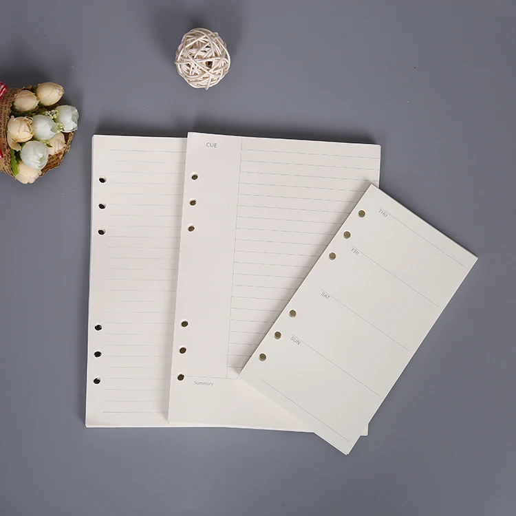 Leaf Paper White Paper Loose-leaf Notebook 70 Sheets Notepad Student Custom A4 A5 Loose 80 Sheets Printed Promotion Customized