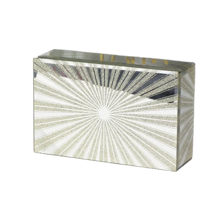 Sales Promotion/silver yellow plating mirrorr luxury crystal glass jewelry box