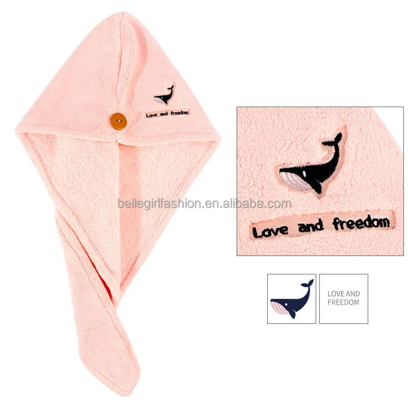 Bellegirl полотенце для волос сухих волос полотенца из микрофибры быстрая Магия сушка wrap Тюрбан насадка для душа и ванной полотенце с пуговицами