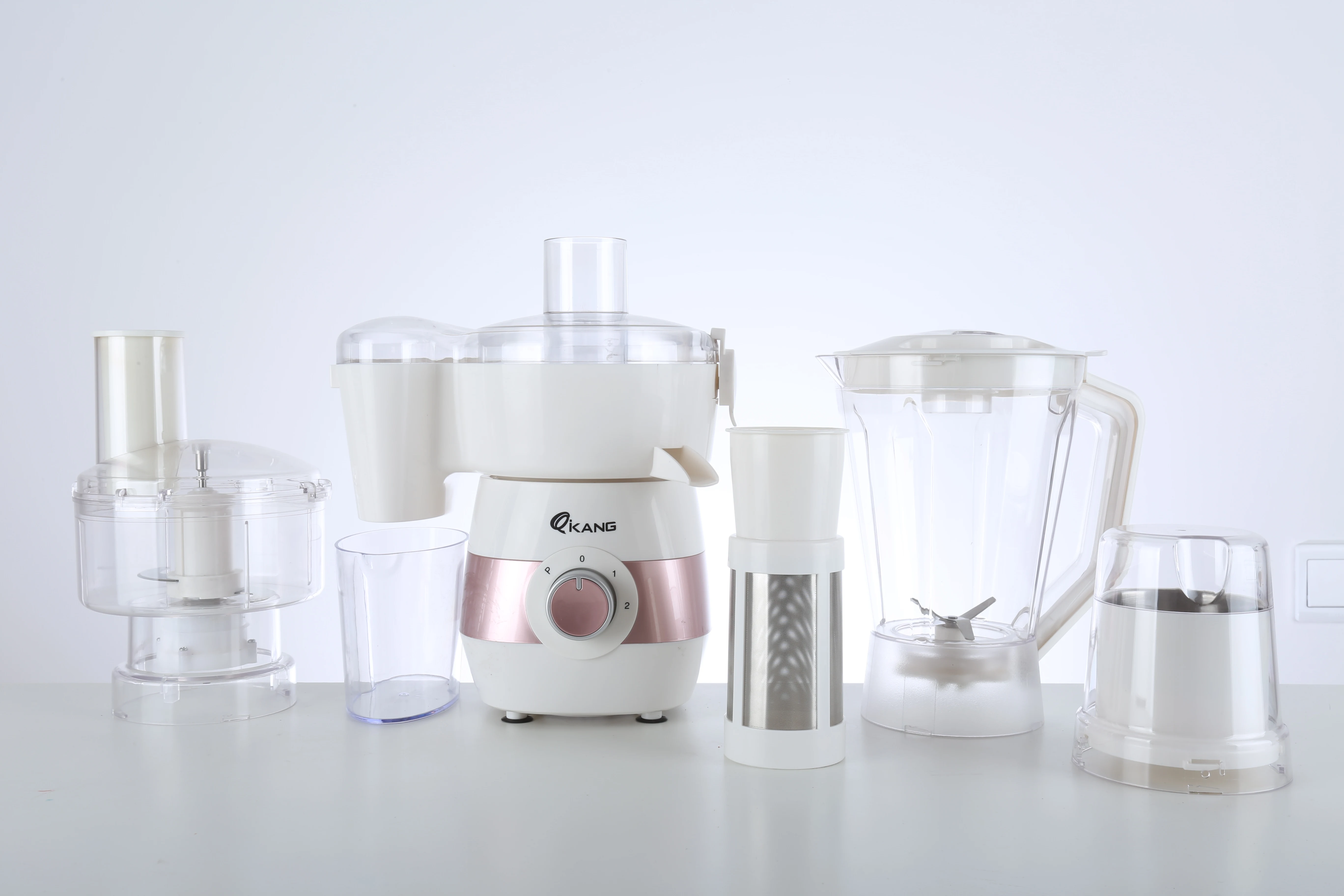 
450W 7 in 1 2 in 1Multifunctional beautiful design 1.5LPC Unbreakable jar home kitchen food processor 