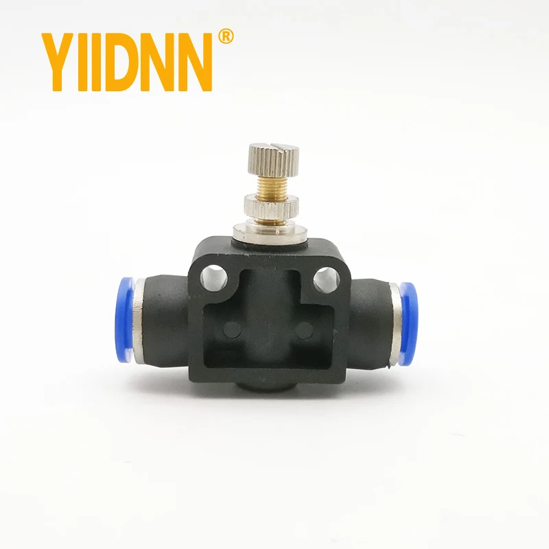 LSA  Pipeline Regulating Throttle Valve PA SA 4/6/8/10/12mm Cylinder Air Tube Source Pneumatic Push In Fittings