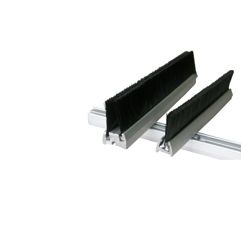 
Customized Strip brush by Aluminum stents Mechanical seal industrial strip brush Door seal Nylon strip brush 