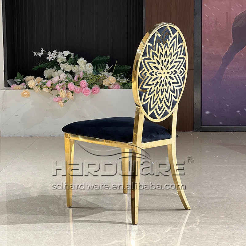 Резная спина бархатный Свадебный трон современные черные стулья для